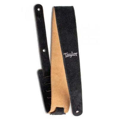 TAYLOR - Embroided Black Suede Strap 2,5"