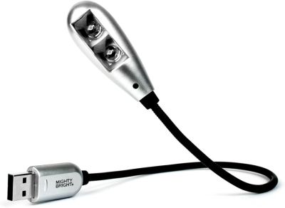 MIGHTY BRIGHT - 2 Led USB Light Silver