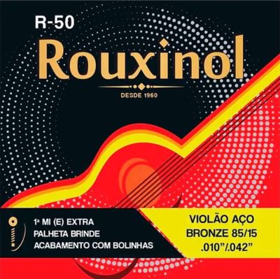 ROUXINOL - R50-Cordas de Aço Inox p/Guitarra Acústica