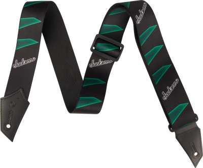 JACKSON - Headstock Pattern Strap Black/Green