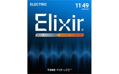 ELIXIR 12102 - NANOWEB MEDIUM ELECTRIC STRINGS 011-049