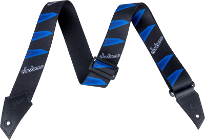 JACKSON - Headstock Pattern Strap Black & Blue